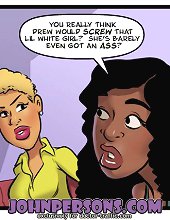 Black guys banging beautiful white babes in John Persons porno